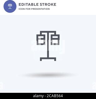 Blood Bag icon vector, filled flat sign, solid pictogram isolated on white, logo illustration. Blood Bag icon for presentation. Stock Vector