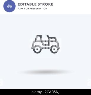 Safari icon vector, filled flat sign, solid pictogram isolated on white, logo illustration. Safari icon for presentation. Stock Vector