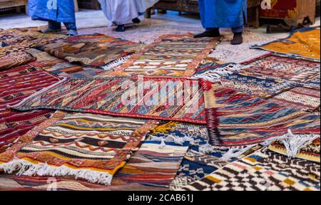 Moroccan rug Coop is run by a Berber family in Tinerhir Stock Photo