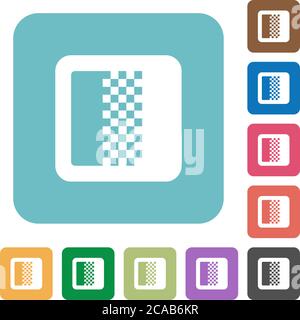 Color gradient white flat icons on color rounded square backgrounds Stock Vector