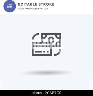 Payment Method icon vector, filled flat sign, solid pictogram isolated on white, logo illustration. Payment Method icon for presentation. Stock Vector