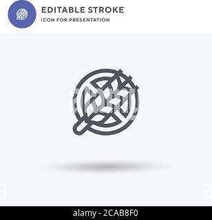 Gluten Free icon vector, filled flat sign, solid pictogram isolated on white, logo illustration. Gluten Free icon for presentation. Stock Vector