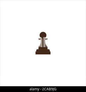 Illustration of a pawn chess piece isolated on a white background