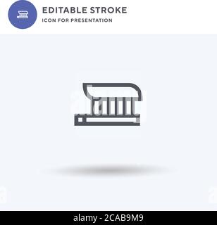 Tooth Paste icon vector, filled flat sign, solid pictogram isolated on white, logo illustration. Tooth Paste icon for presentation. Stock Vector