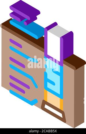 house foundation structure isometric icon vector illustration Stock Vector