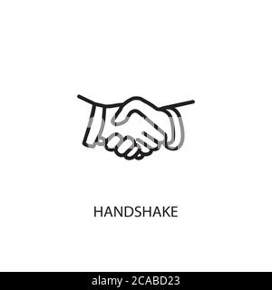 Business handshake, handshake icon vector design illustration Stock Vector