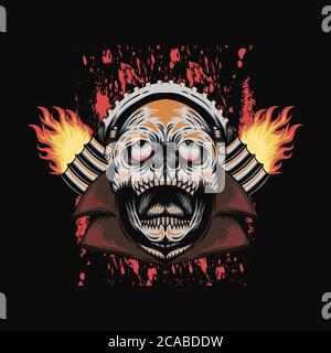 fire skull speed automotive for your company or brand Stock Vector
