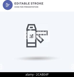 Turnstiles icon vector, filled flat sign, solid pictogram isolated on white, logo illustration. Turnstiles icon for presentation. Stock Vector