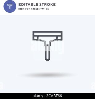 Wiper icon vector, filled flat sign, solid pictogram isolated on white, logo illustration. Wiper icon for presentation. Stock Vector