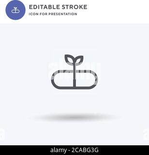 Supplement icon vector, filled flat sign, solid pictogram isolated on white, logo illustration. Supplement icon for presentation. Stock Vector