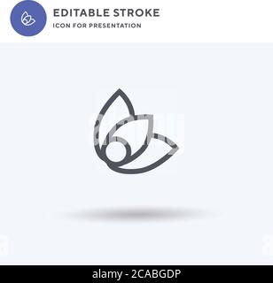 Physalis icon vector, filled flat sign, solid pictogram isolated on white, logo illustration. Physalis icon for presentation. Stock Vector