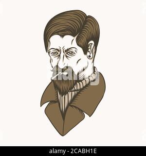 man vector illustration for your company or brand Stock Vector