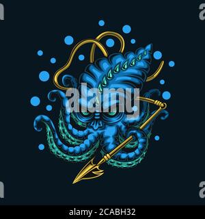 octopus vector illustration for your company or brand Stock Vector