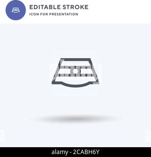 Gusli icon vector, filled flat sign, solid pictogram isolated on white, logo illustration. Gusli icon for presentation. Stock Vector