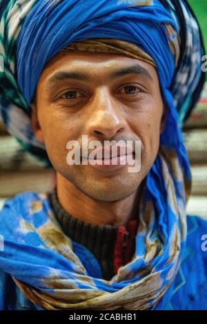 Moroccan rug Coop is run by a Berber family in Tinerhir Stock Photo