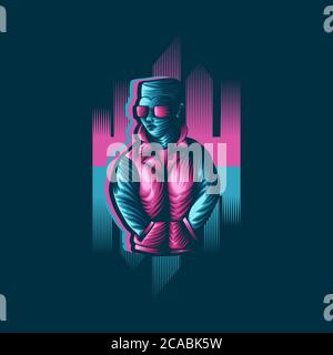 Man city Retro Vector illustration for your company or brand Stock Vector