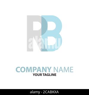 RB BR initial logo concept can be used for companies and businesses Stock Vector