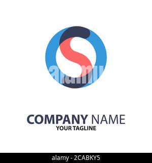 SO or OS logo concept can be used for companies and businesses Stock Vector