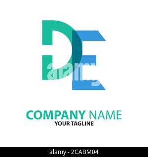 DE ED initial logo concept can be used for companies and businesses Stock Vector
