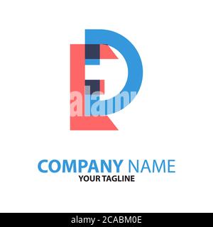 ED DE initial logo concept can be used for companies and businesses Stock Vector