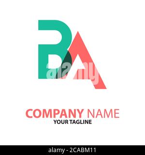 BA AB initial logo concept can be used for companies and businesses Stock Vector