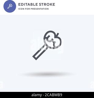 Caramelized Apple icon vector, filled flat sign, solid pictogram isolated on white, logo illustration. Caramelized Apple icon for presentation. Stock Vector