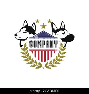 security dog logo vector for your company or brand Stock Vector