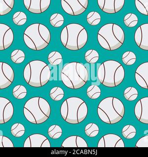 baseball ball seamless pattern vector illustration background Stock Vector