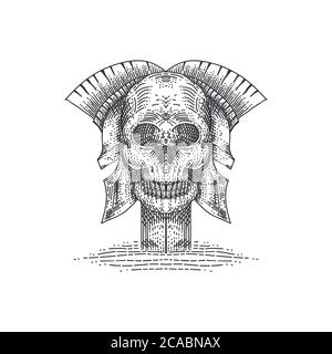 skull spartan vector illustration for your company or brand Stock Vector