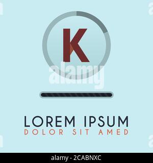 K Letter initial Progress Logo Templates can be used for companies and businesses Stock Vector