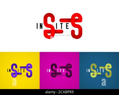 double S logo latter can be used for companies and businesses Stock Vector