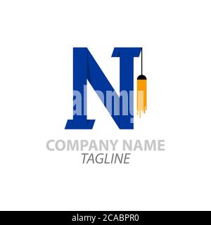 N logo Latter can be used for companies and businesses Stock Vector