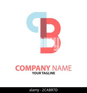 PB initial logo concept can be used for companies and businesses Stock Vector