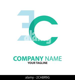 CE EC initial logo concept can be used for companies and businesses Stock Vector