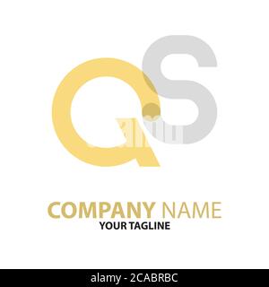 QS initial logo concept can be used for companies and businesses Stock Vector