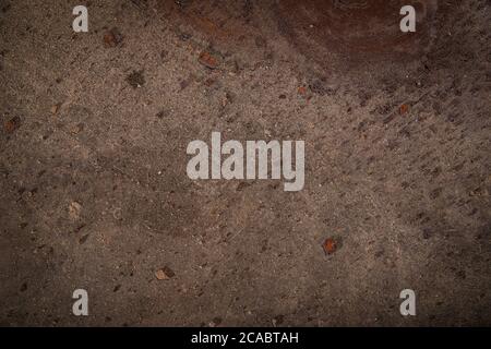 Rust stains on surface concrete floor for background Stock Photo
