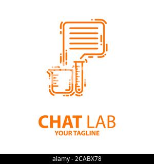 Chatting Experiment logo concept can be used for companies and businesses Stock Vector