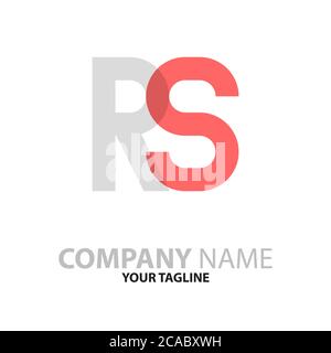 RS SR initial logo concept can be used for companies and businesses Stock Vector