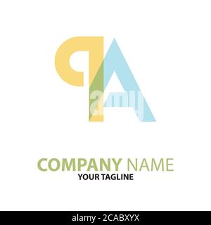 AP PA initial logo concept can be used for companies and businesses Stock Vector