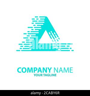 Rain Triangle logo can be used for companies and businesses Stock Vector