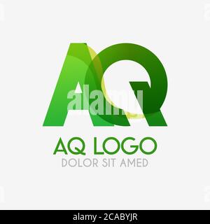 The AQ logo with striking colors and gradations, modern and simple for industrial, retail, business, corporate. this QA logo made for online and offli Stock Vector