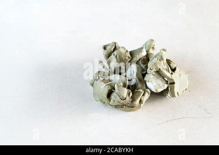 Sculpture clay for create sculpture art model. Handmade and craft object tool. Stock Photo