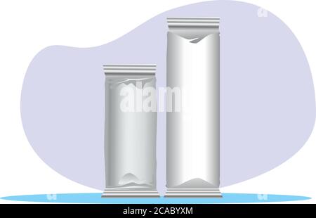 gray sachets packings products isolated icons vector illustration design Stock Vector