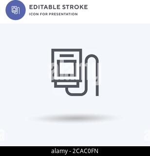 Blood Bag icon vector, filled flat sign, solid pictogram isolated on white, logo illustration. Blood Bag icon for presentation. Stock Vector