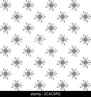 processors electronic chips pattern background vector illustration design Stock Vector