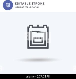 Blood Bag icon vector, filled flat sign, solid pictogram isolated on white, logo illustration. Blood Bag icon for presentation. Stock Vector