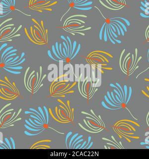 Floral seamless pattern.Seamless pattern can be used for wallpaper, pattern fills, web page background,surface textures. Stock Vector