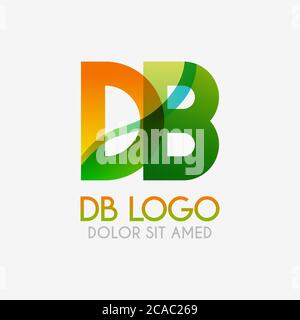 The DB logo with striking colors and gradations, modern and simple for industrial, retail, business, corporate. this BD logo made for online and offli Stock Vector