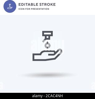 Hydroalcoholic Gel icon vector, filled flat sign, solid pictogram ...