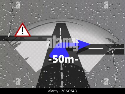 Road infographic with colorful pin pointer vector illustration ...